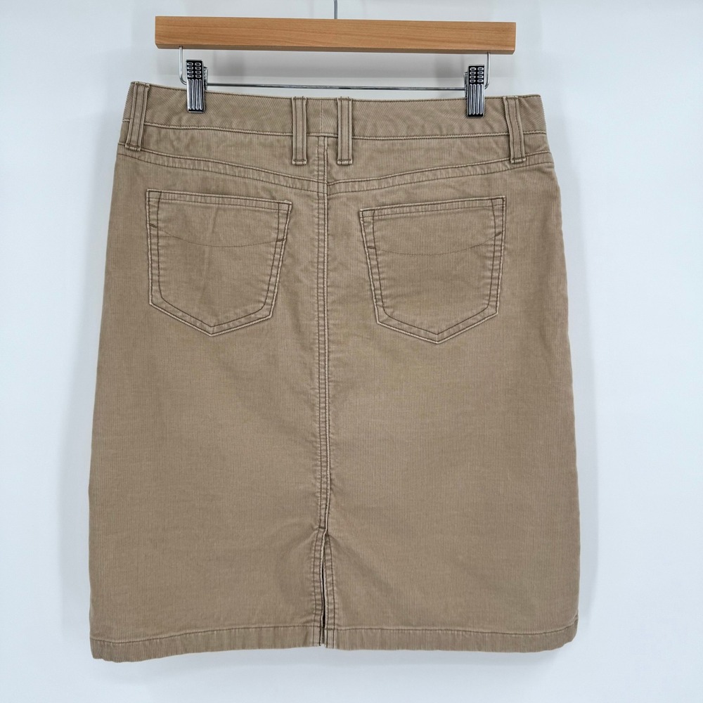 L.L. Bean Tan Corduroy Straight Knee-Length Skirt Women's Sz 6 - Picture 7 of 11